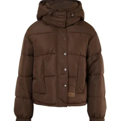 Doudoune Courte Oversize Marron