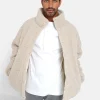 Doudoune Courte Reversible Sherpa Beige Clair