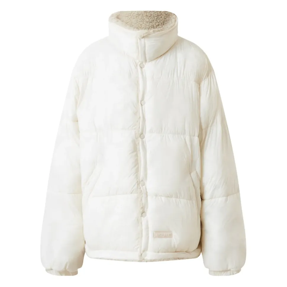 Doudoune Courte Reversible Sherpa Beige Clair