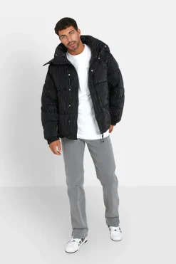 Doudoune Effet Brillant Noir