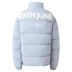 Doudoune Grand Logo Imprime Bleu Clair