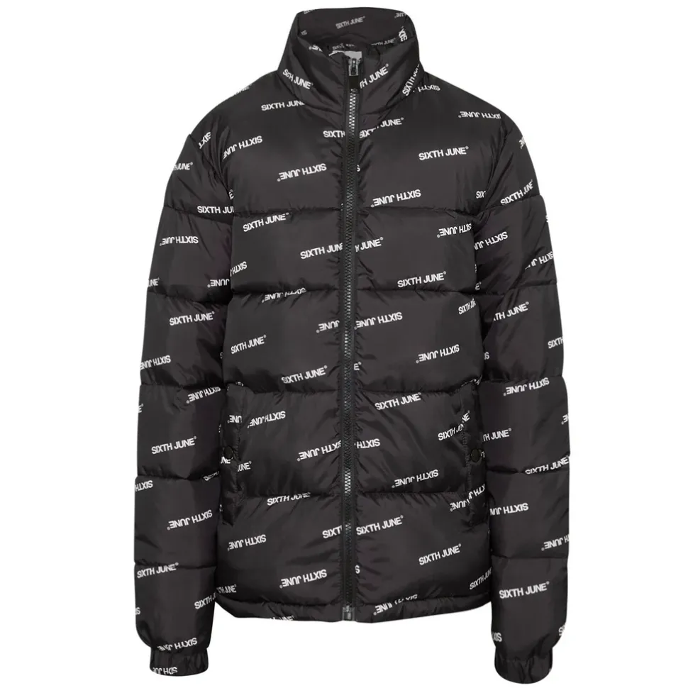Doudoune Imprime All-Over Noir