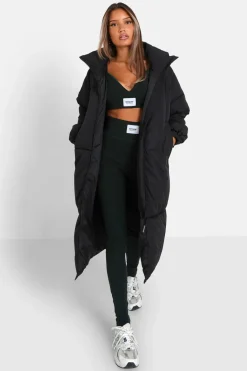 Doudoune Longue Matelassee Noir