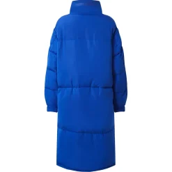 Doudoune Longue Matelassee Bleu Fonce