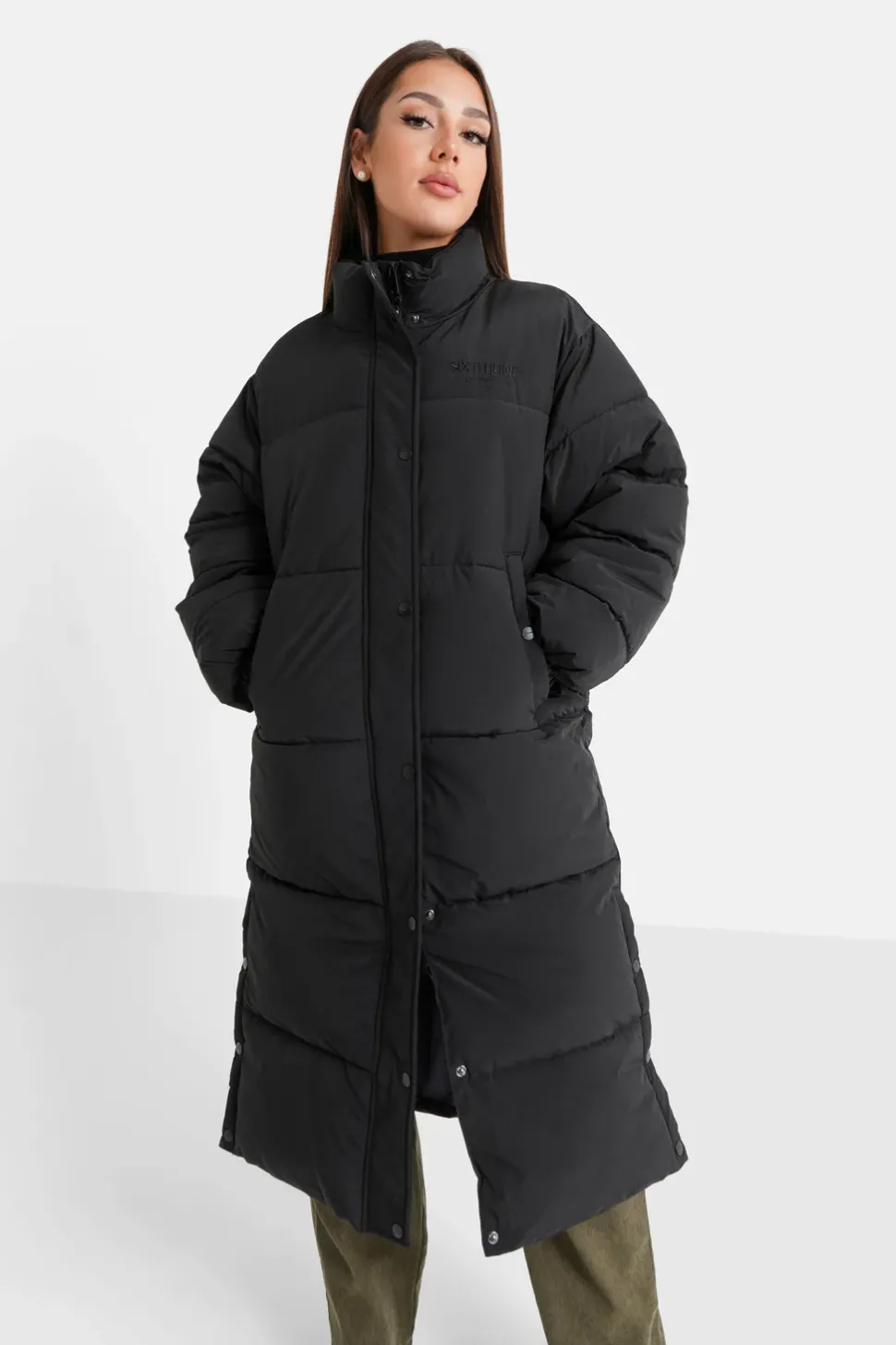 Doudoune Longue Oversize Noir