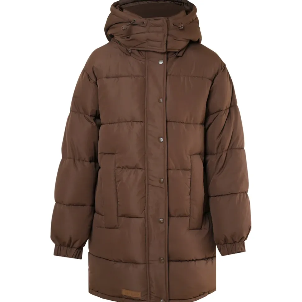 Doudoune Longue Oversize Marron