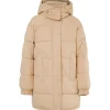 Doudoune Longue Oversize Beige