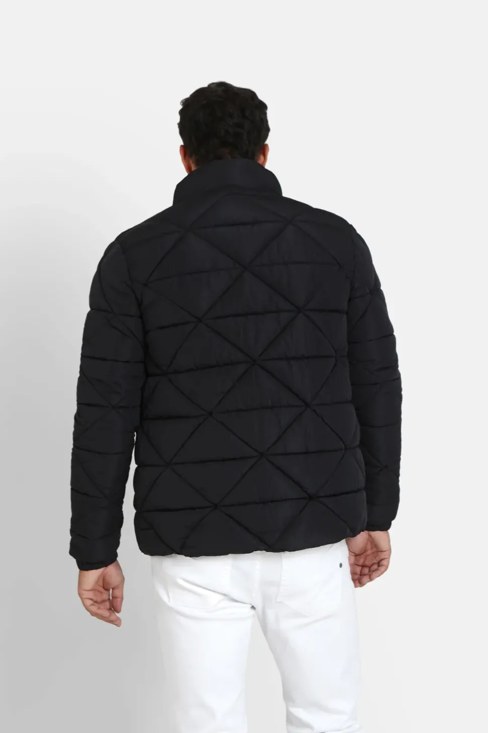 Doudoune Matelassee Triangle Noir