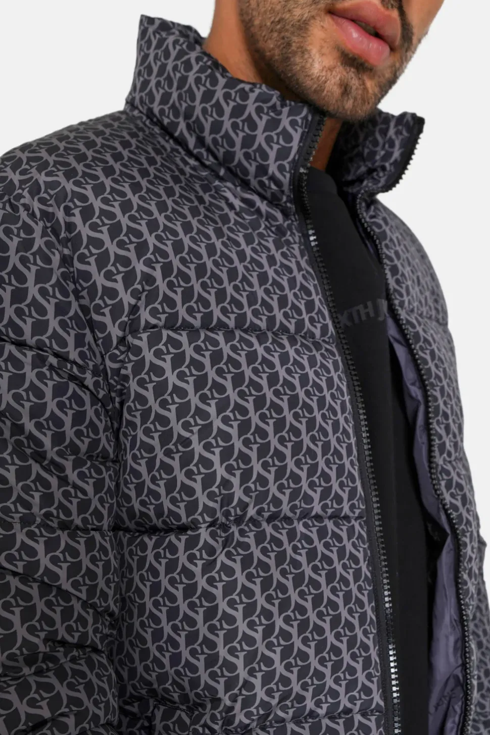 Doudoune Monogramme Matelassee Noir