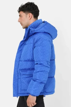 Doudoune Monogramme Matelassee Bleu