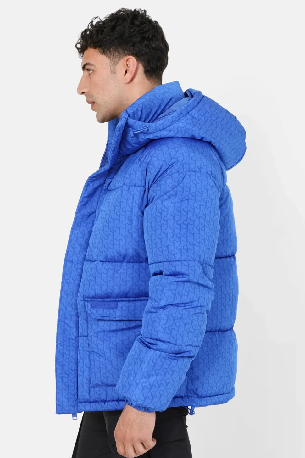 Doudoune Monogramme Matelassee Bleu