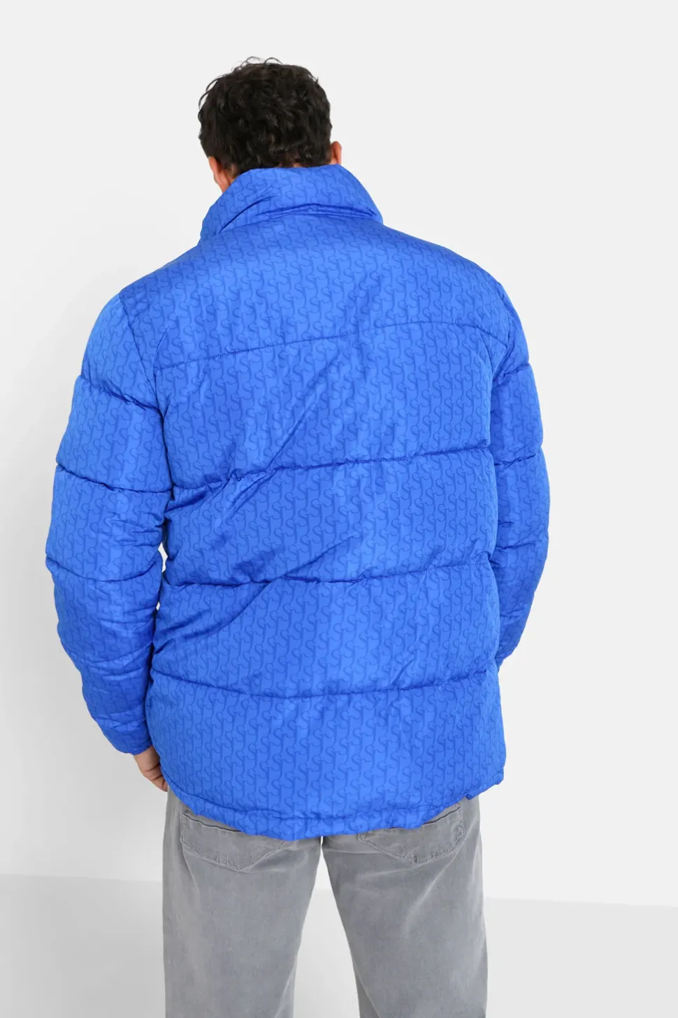 Doudoune Monogramme Matelassee Bleu