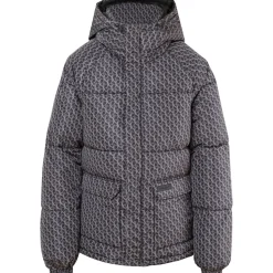Doudoune Monogramme Matelassee Gris Fonce