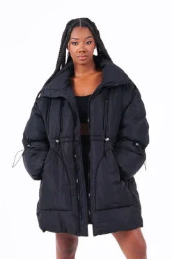 Doudoune Oversize Matelasse Noir