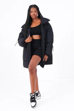 Doudoune Oversize Matelasse Noir
