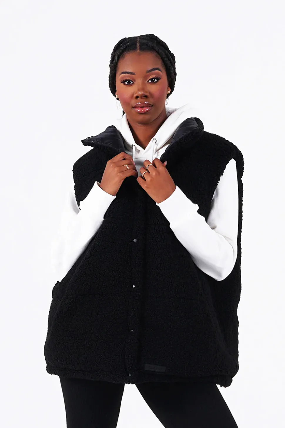 Doudoune Reversible Sans Manches Noir
