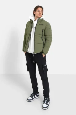 Doudoune Zips Logo Vert