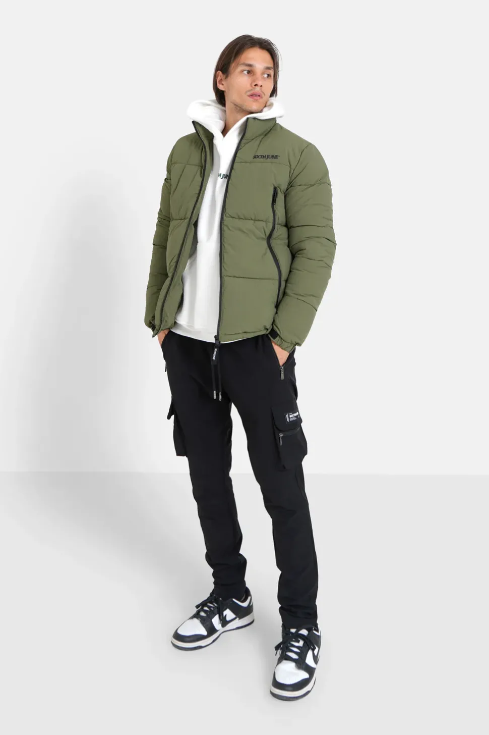 Doudoune Zips Logo Vert