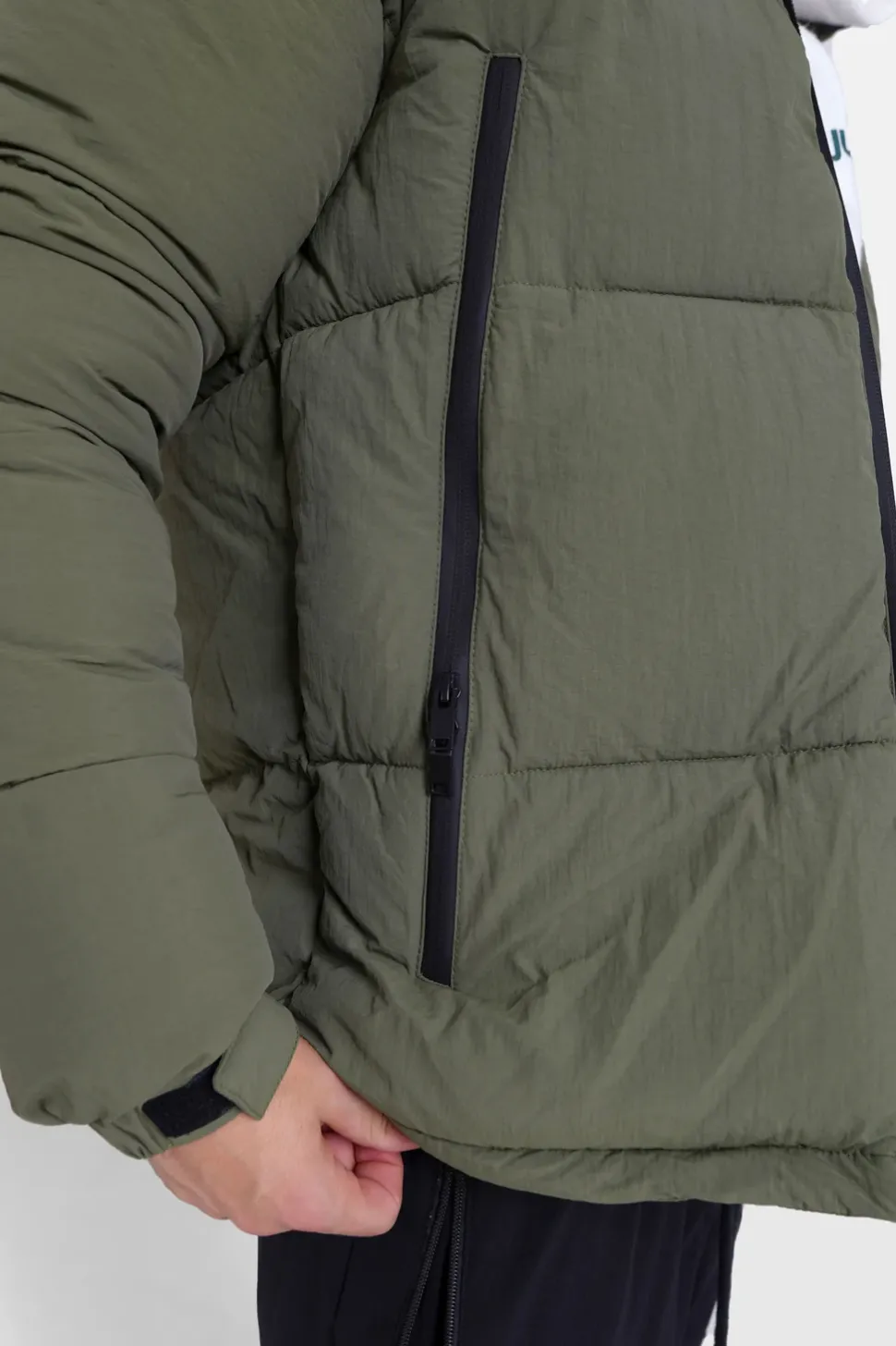 Doudoune Zips Logo Vert