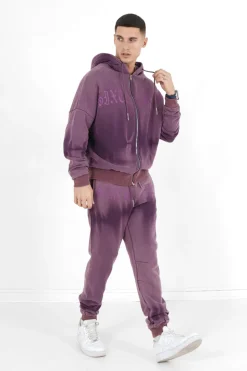 Gilet Delave Capuche Violet Fonce