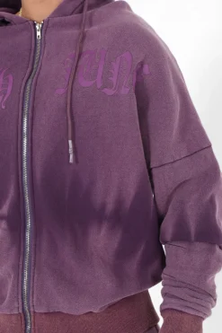 Gilet Delave Capuche Violet Fonce