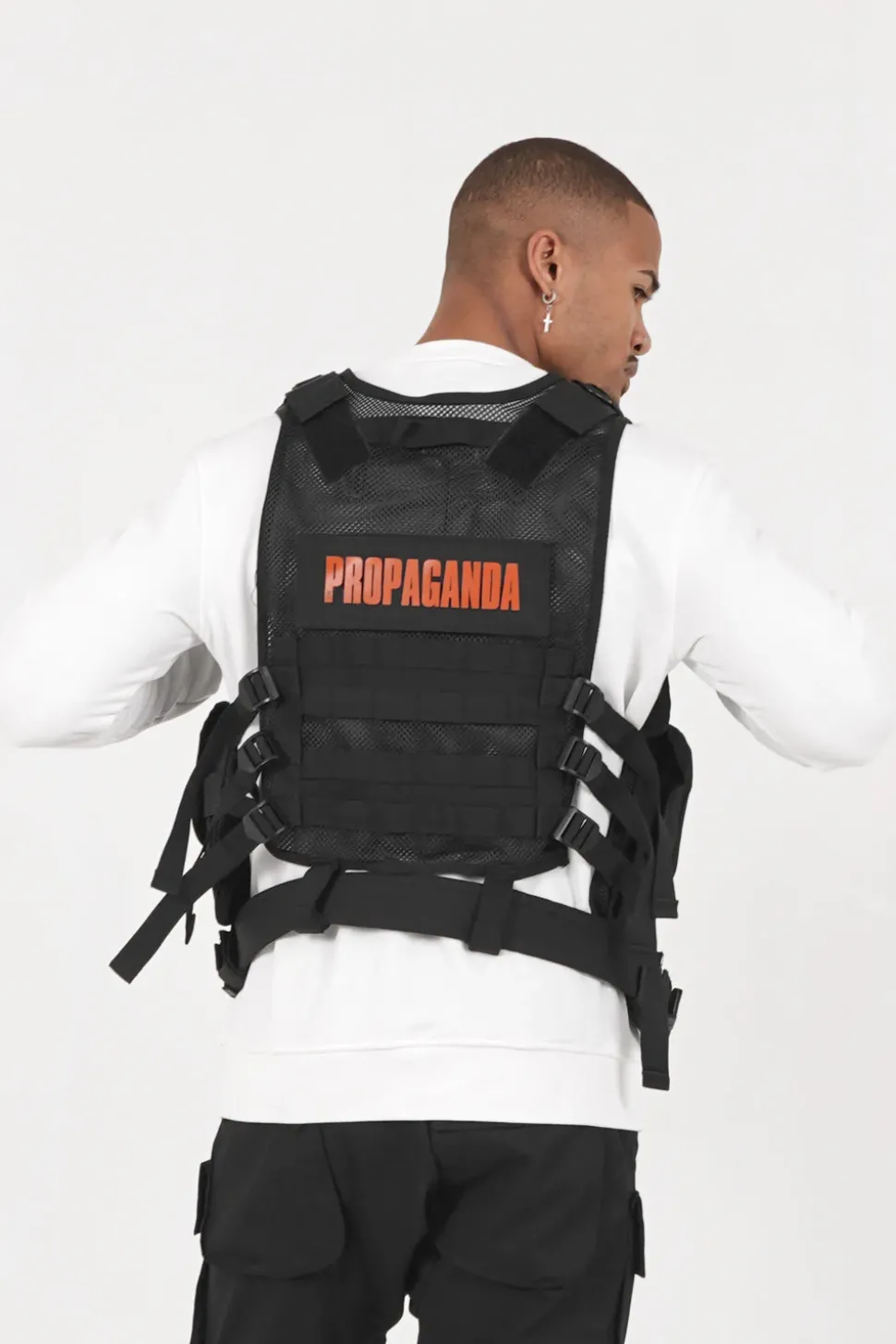 Gilet Tactique Poches Propaganda Noir