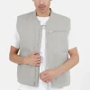 Gilet Zip Crew Gris Clair