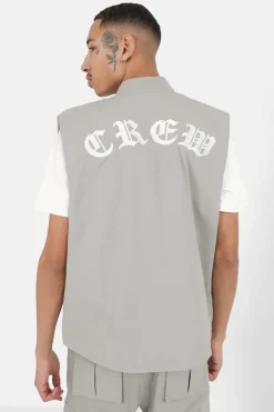 Gilet Zip Crew Gris Clair