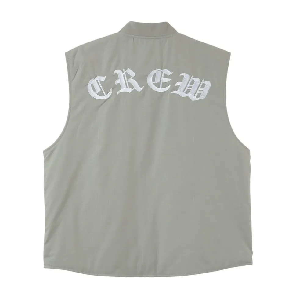 Gilet Zip Crew Gris Clair