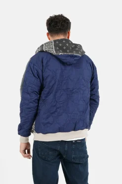 Gilet Zippe Bandana Bicolore Gris