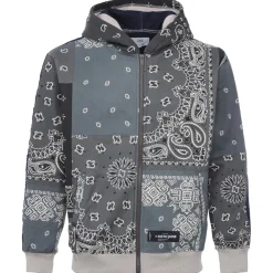 Gilet Zippe Bandana Bicolore Gris