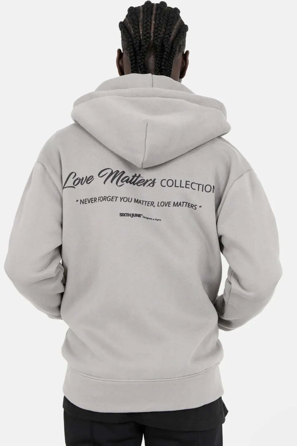 Gilet Zippe Love Matters Gris