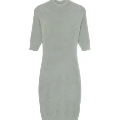 Helena Bu | Robe Duveteuse Vert Clair