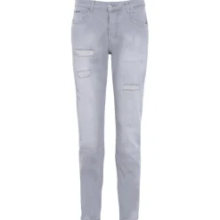 Jean Regular Destroy Gris Clair