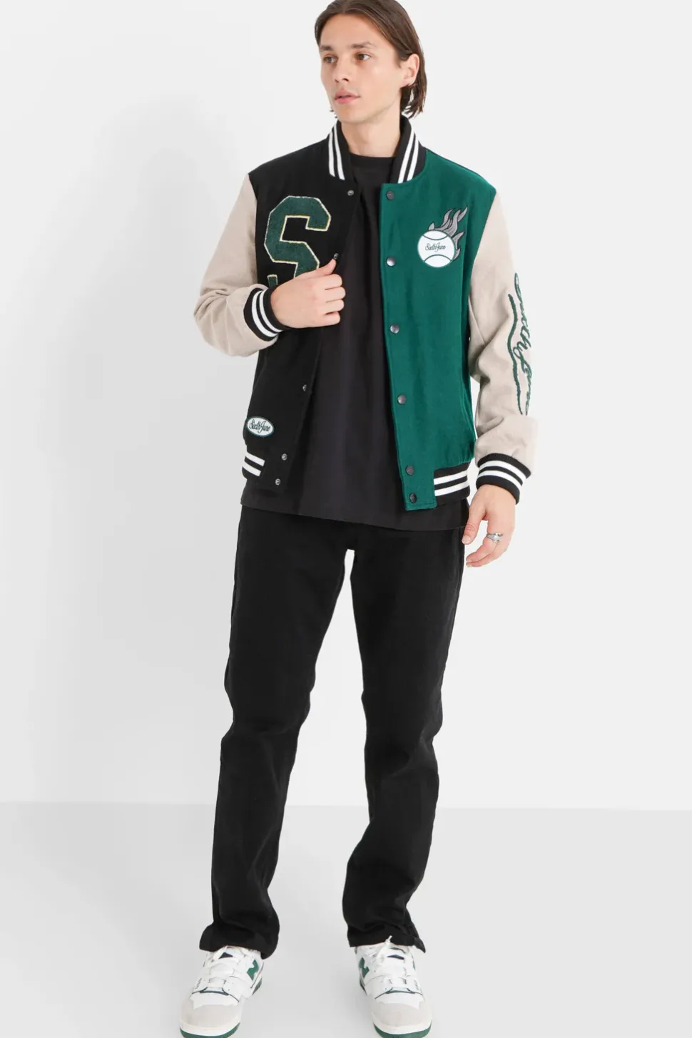 Jean Regular Uni Fentes Noir