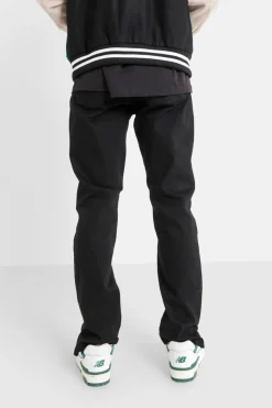 Jean Regular Uni Fentes Noir