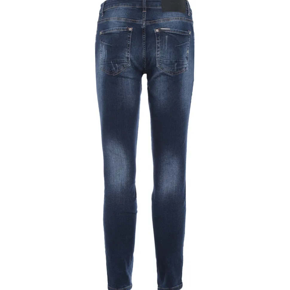 Jean Slim Destroy Delave Bleu Fonce