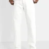 Jean Surpiqures Droit Blanc