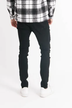 Jean Tartan Destroyed Noir