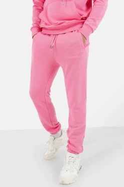 Jogging + Sweat Capuche Logo Gomme Rose
