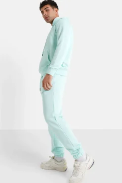 Jogging + Sweat Capuche Logo Gomme Vert Clair