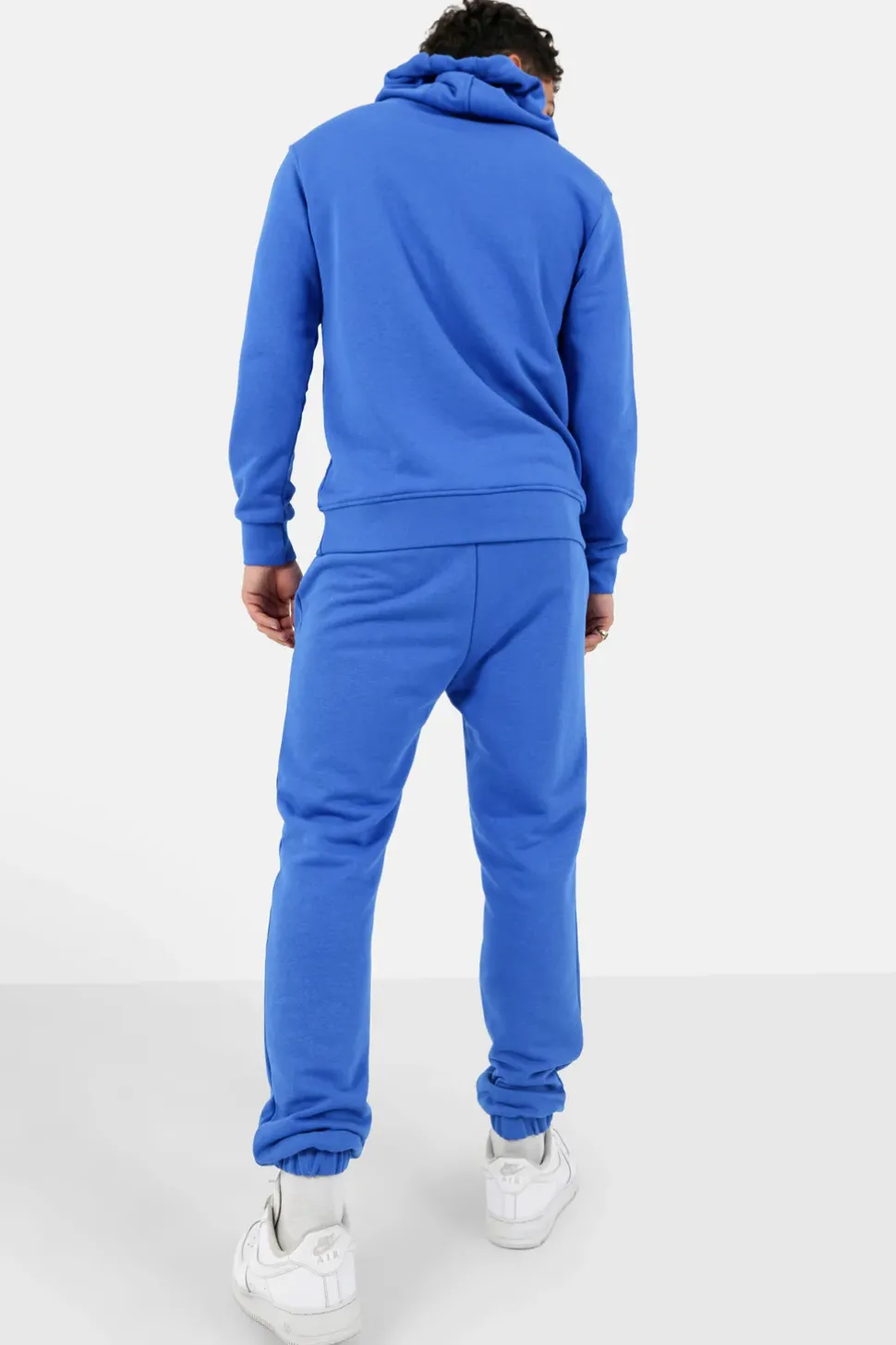Jogging + Sweat Capuche Logo Gomme Bleu Fonce