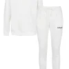 Jogging + Sweat Logo Brode Blanc