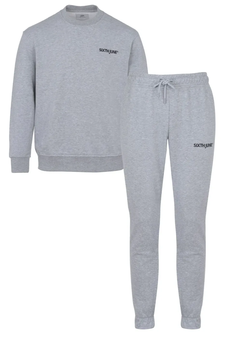 Jogging + Sweat Logo Brode Gris
