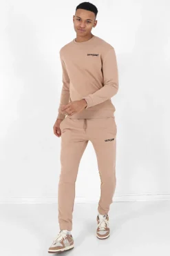 Jogging + Sweat Logo Brode Beige