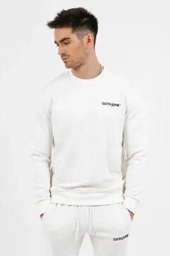Jogging + Sweat Logo Brode Blanc