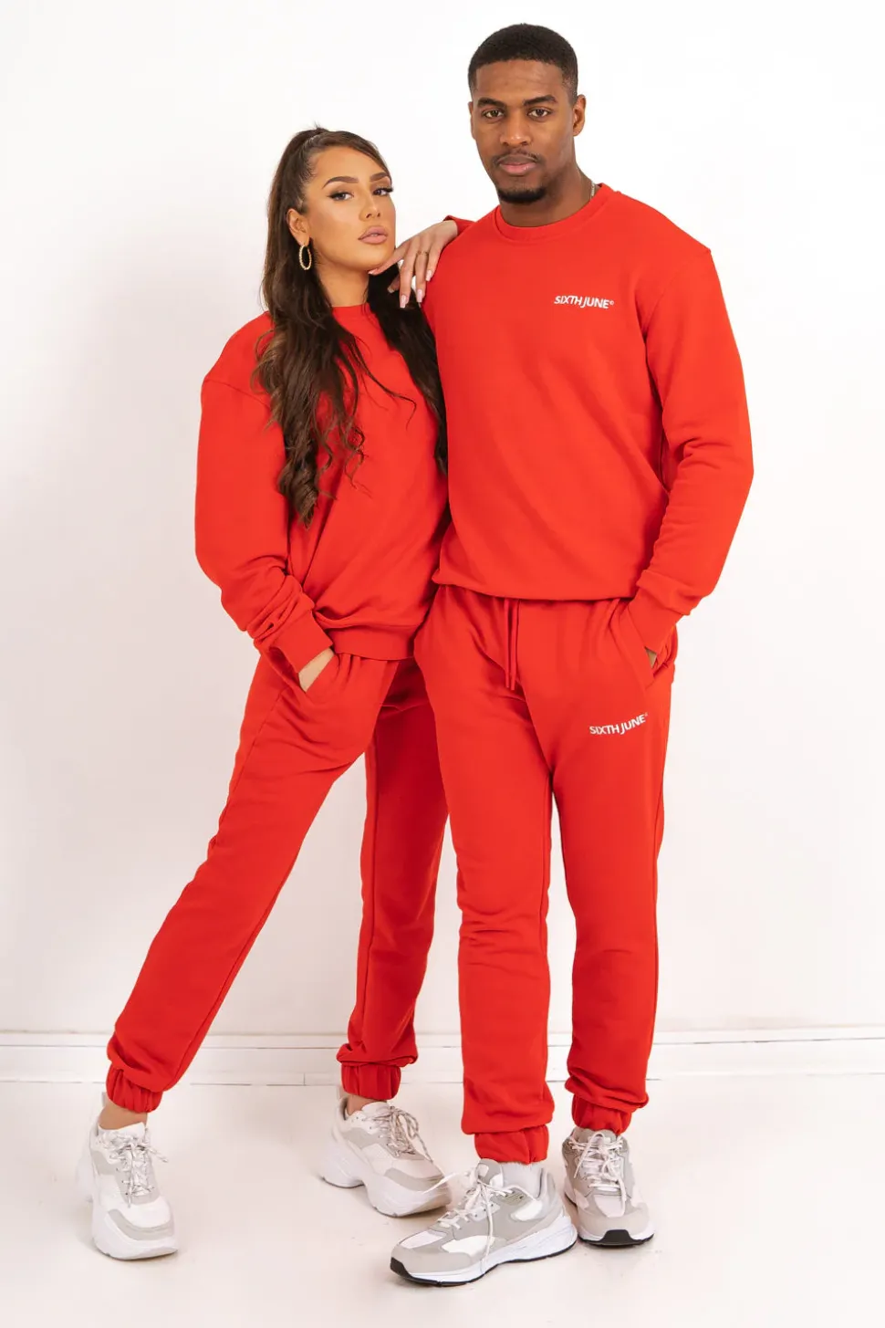 Jogging + Sweat Logo Brode Rouge