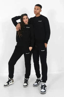 Jogging + Sweat Logo Brode Noir