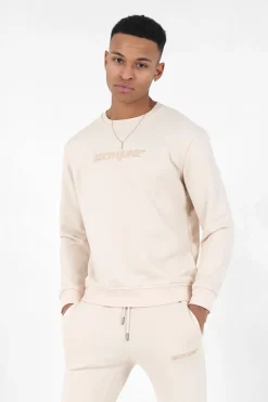 Jogging + Sweat Logo Gomme Beige Clair