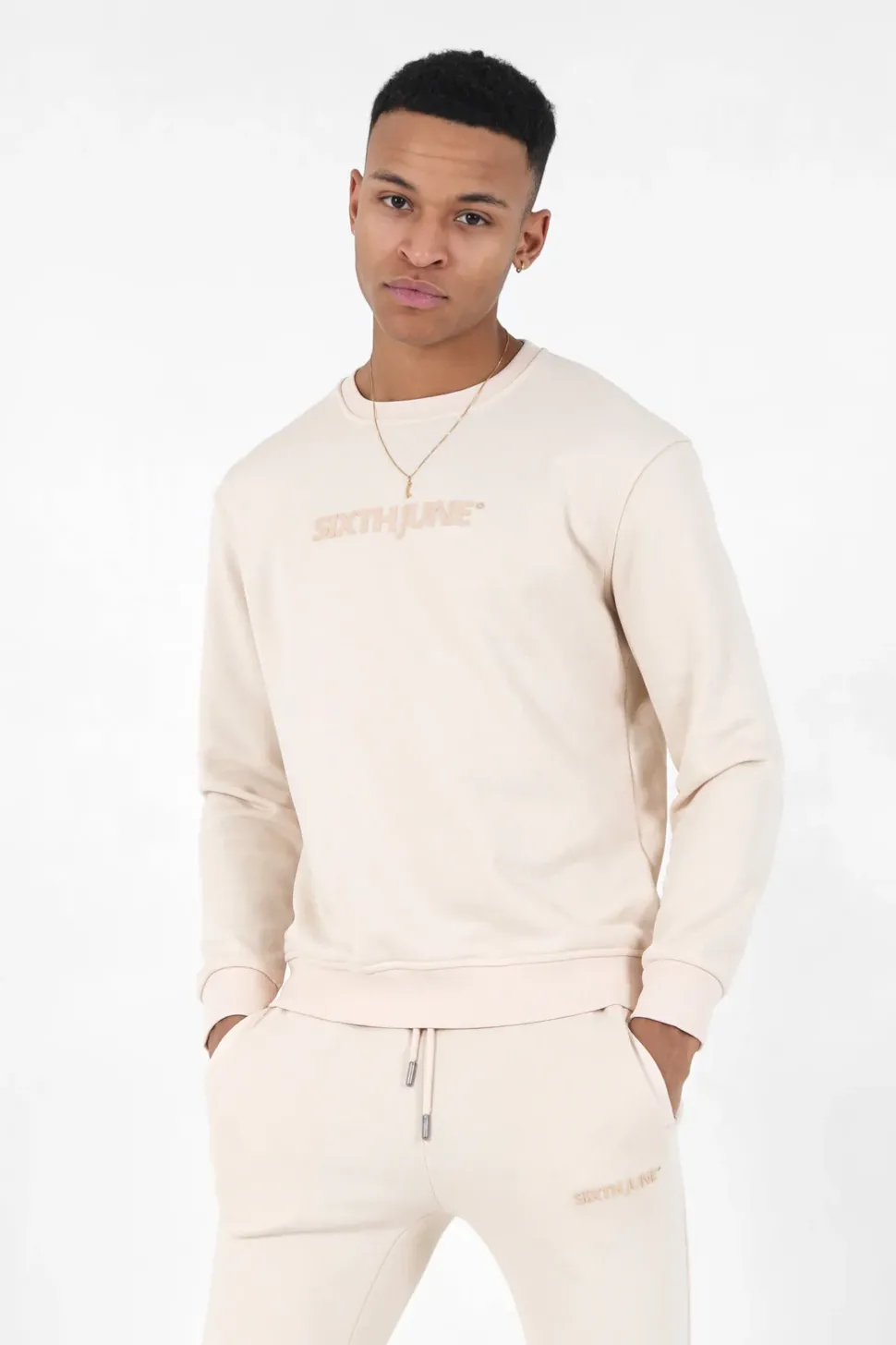 Jogging + Sweat Logo Gomme Beige Clair